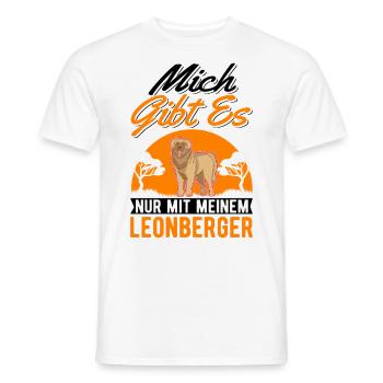 Mich gibt es nur mit meinem Leonberger - Männer T-Shirt - Weiß - Vorne - AI Model Male 178 dark (178cm)