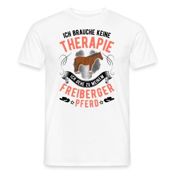 Freiberger Pferd Therapie - Männer T-Shirt - Weiß - Vorne - AI Model Male 178 dark (178cm)