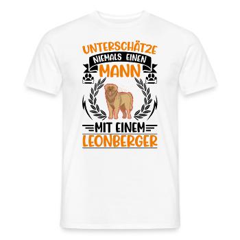 Leonberger Mann - Männer T-Shirt - Weiß - Vorne - AI Model Male 178 dark (178cm)