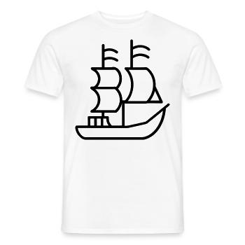 Piratenschiff - Männer T-Shirt - Weiß - Vorne - AI Model Male 178 dark (178cm)