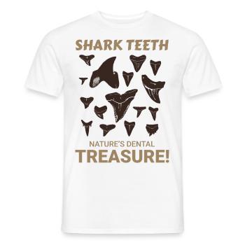 Collectionneur de dents de requin Chasse aux fossiles Paléontologie - T-shirt homme - blanc - Devant - AI Model Male 178 dark (178cm)