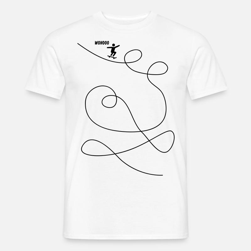 Skateboarder macht Looping Geschenk - Männer T-Shirt - Weiß