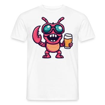 Hummer Krebs Apres Ski Bier Comic - Männer T-Shirt - Weiß - Vorne - AI Model Male 178 dark (178cm)