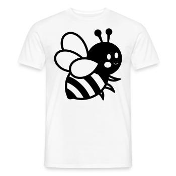 Biene - Männer T-Shirt - Weiß - Vorne - AI Model Male 178 dark (178cm)