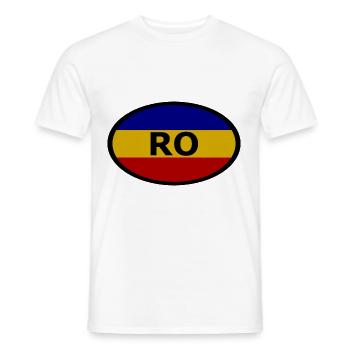 The fans from Romania - Men's T-Shirt - white - Front - AI Model Male 178 dark (178cm)
