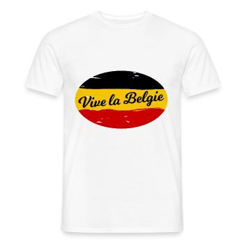 Es lebe Belgien - Männer T-Shirt - Weiß - Vorne - AI Model Male 178 dark (178cm)
