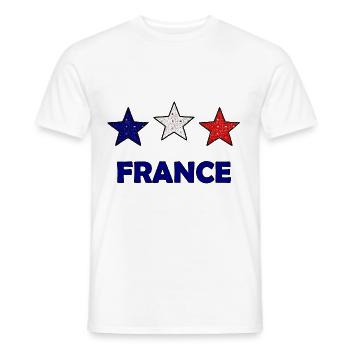 Die Franzosen - Männer T-Shirt - Weiß - Vorne - AI Model Male 178 dark (178cm)