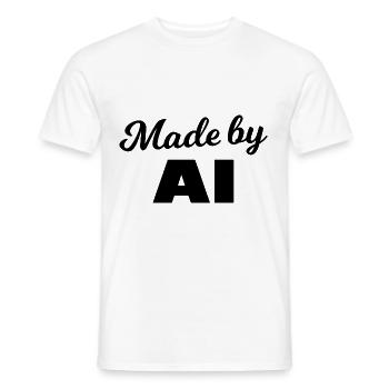 Fabriqué par l’IA - T-shirt homme - blanc - Devant - AI Model Male 178 dark (178cm)