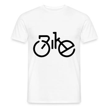 Bike - Men's T-Shirt - white - Front - AI Model Male 178 dark (178cm)