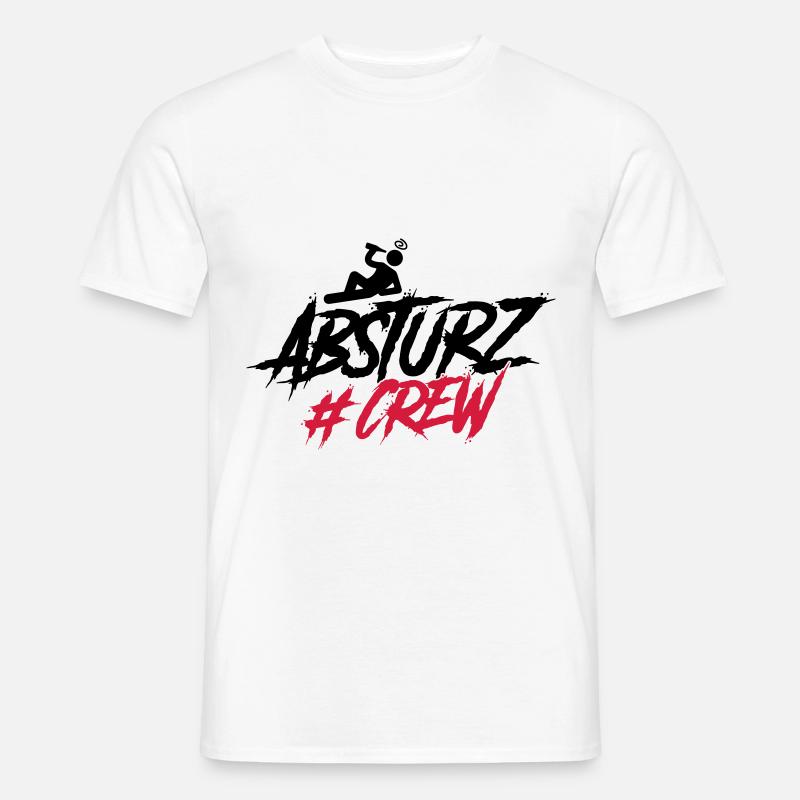absturz crew - Männer T-Shirt - Weiß