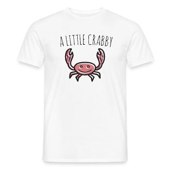 A LITTLE CRABBY Crab Cancer Lobster Shrimp Sea - Men's T-Shirt - white - Front - AI Model Male 178 dark (178cm)