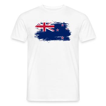 Drapeau néo-zélandais - T-shirt homme - blanc - Devant - AI Model Male 178 dark (178cm)