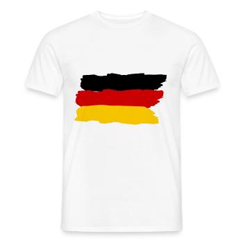 Le drapeau allemand - T-shirt homme - blanc - Devant - AI Model Male 178 dark (178cm)