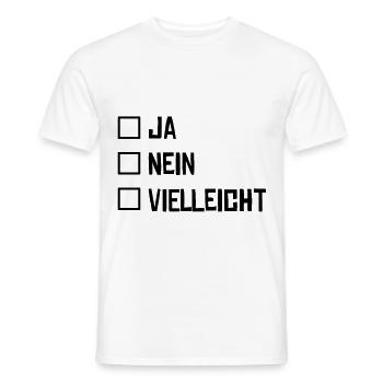 ja nein ankreuzen vielleicht - Männer T-Shirt - Weiß - Vorne - AI Model Male 178 dark (178cm)