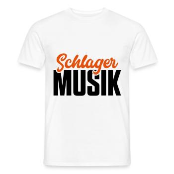 schlager musik - Männer T-Shirt - Weiß - Vorne - AI Model Male 178 dark (178cm)