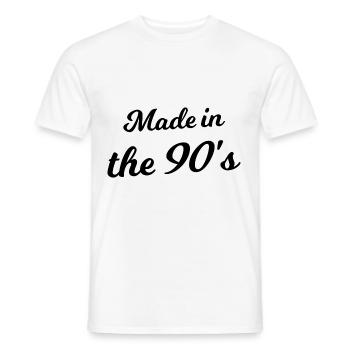 Les années 90 - T-shirt homme - blanc - Devant - AI Model Male 178 dark (178cm)