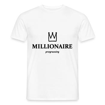 The new millionaire - Men's T-Shirt - white - Front - AI Model Male 178 dark (178cm)