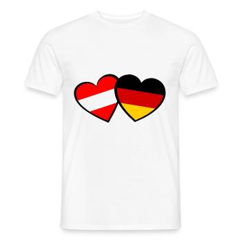 The heart of the German Austrians - Men's T-Shirt - white - Front - AI Model Male 178 dark (178cm)