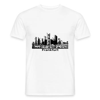 Frankfurt Banken Panorama Hochhäuser schwarz - Männer T-Shirt - Weiß - Vorne - AI Model Male 178 dark (178cm)