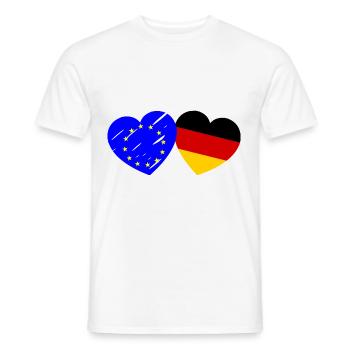 L’amour européen - T-shirt homme - blanc - Devant - AI Model Male 178 dark (178cm)