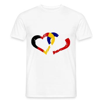 Français Amour allemand - T-shirt homme - blanc - Devant - AI Model Male 178 dark (178cm)