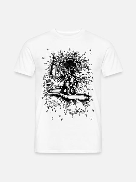 HIMMEL SURFER - Männer T-Shirt - Weiß