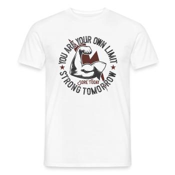 gym - Mænd T-shirt - hvid - Foran - AI Model Male 178 dark (178cm)