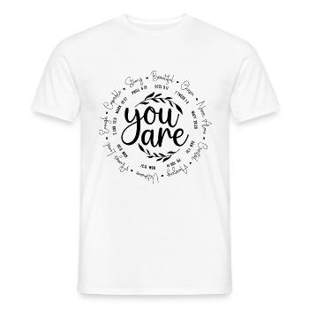 You are inspiration - Men's T-Shirt - white - Front - AI Model Male 178 dark (178cm)