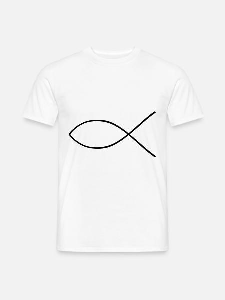 jesus fisch symbol - Männer T-Shirt - Weiß