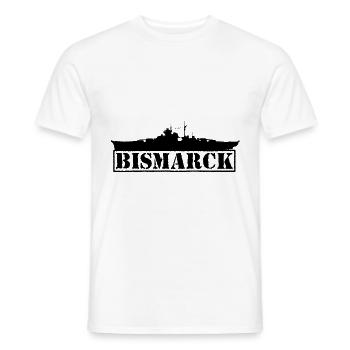 Bismarck Schiff schwarz Schlachtschiff Silhouette - Männer T-Shirt - Weiß - Vorne - AI Model Male 178 dark (178cm)