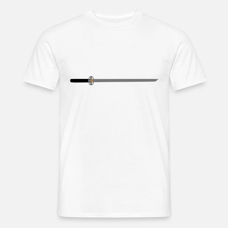 Sword middle age gift idea blade sharp - Men’s T-shirt - white