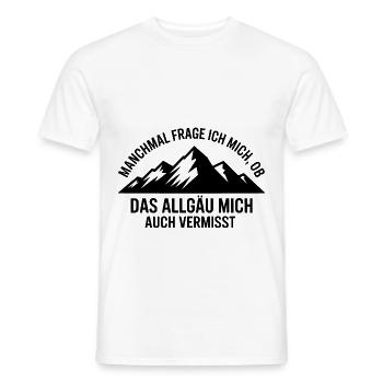 Je me demande si l’Allgäu ne me manque pas ! - T-shirt homme - blanc - Devant - AI Model Male 178 dark (178cm)