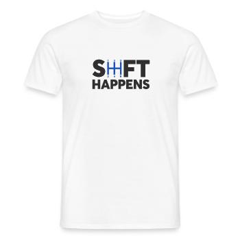 Shift Happens JDM Drift Racing - Männer T-Shirt - Weiß - Vorne - AI Model Male 178 dark (178cm)