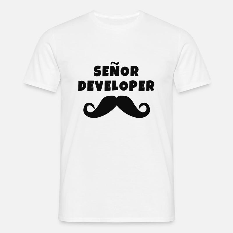 Senor Developer Coder T-Shirt - Männer T-Shirt - Weiß