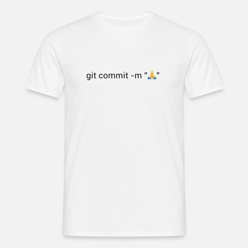 Programmierer Git Pray - Männer T-Shirt - Weiß