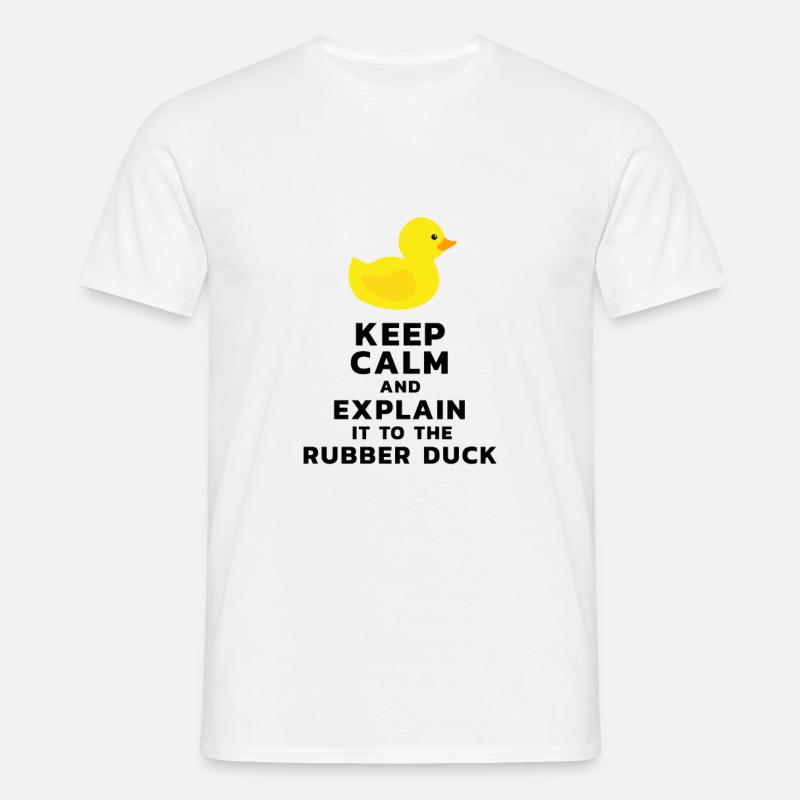 Programmeur Caoutchouc Debug - T-shirt Homme - blanc