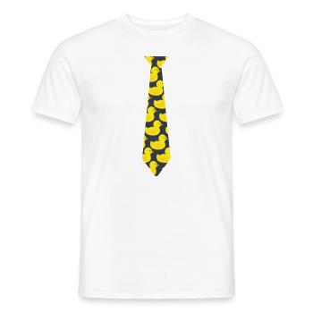 Rubber duck tie - Men's T-Shirt - white - Front - AI Model Male 178 dark (178cm)