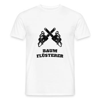 Arbre Murmure arbre bûcheron tronçonneuse - T-shirt homme - blanc - Devant - AI Model Male 178 dark (178cm)