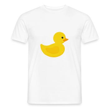 Rubber duck rubber duck - Men's T-Shirt - white - Front - AI Model Male 178 dark (178cm)