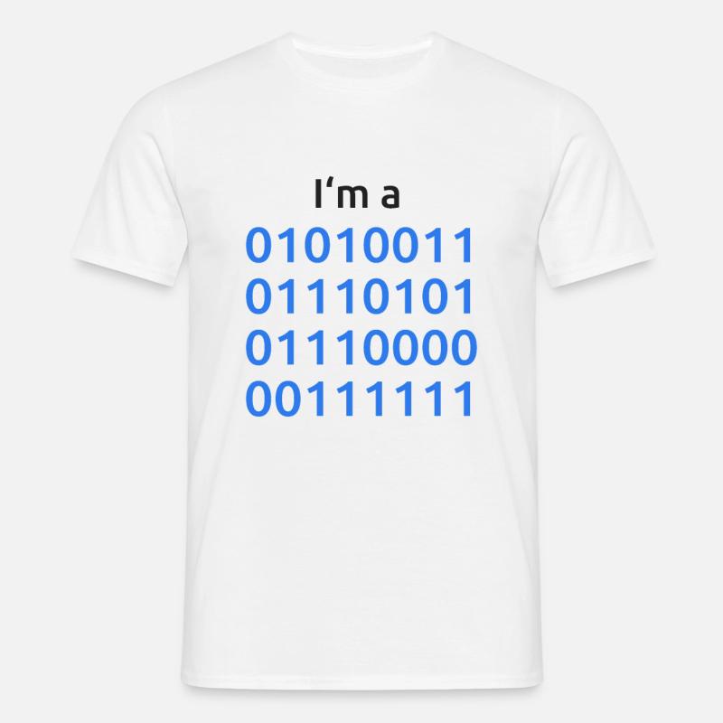 Programmer Binary - I'm a nerd - Men's T-Shirt - white