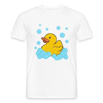 Badeente Gummiente - Männer T-Shirt - Weiß - Vorne - AI Model Male 178 dark (178cm)
