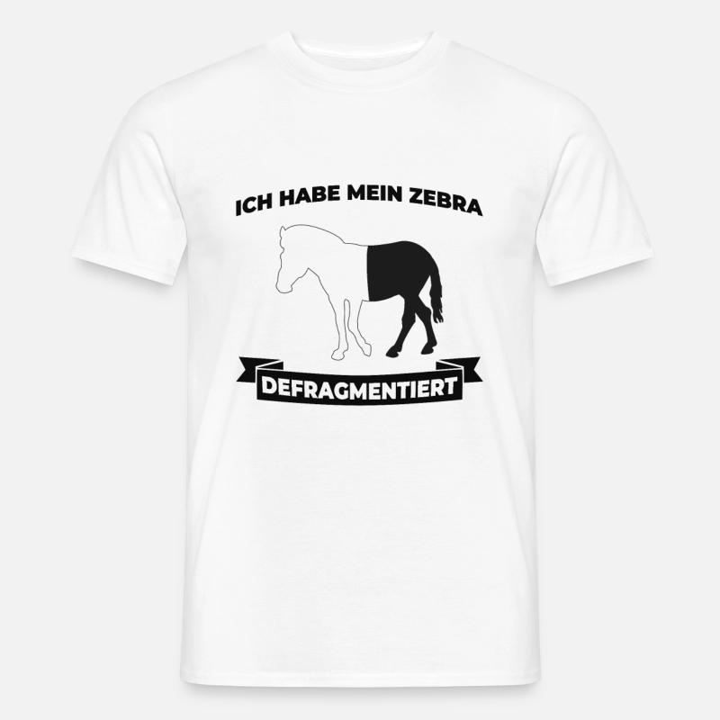 Zebra Defragmentiert - Programmierer - Männer T-Shirt - Weiß