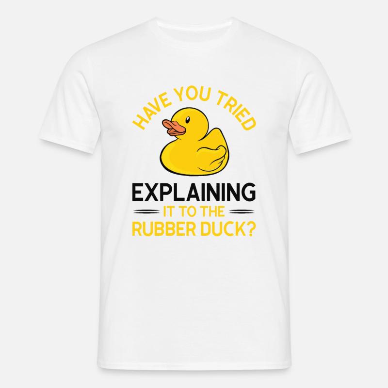 Programmeur Caoutchouc Debug - T-shirt Homme - blanc