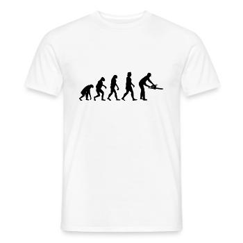 Baumfäller Motorsäge Kettensäge Evolution - Männer T-Shirt - Weiß - Vorne - AI Model Male 178 dark (178cm)