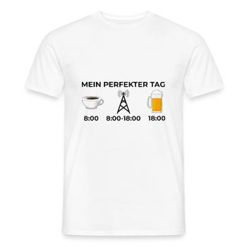 Amateurfunker Hobbyfunker - Mein perfekter Tag - Männer T-Shirt - Weiß - Vorne - AI Model Male 178 dark (178cm)