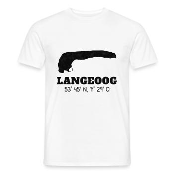 Langeoog coordonne les vacances sur l'île de la mer du Nord - T-shirt homme - blanc - Devant - AI Model Male 178 dark (178cm)