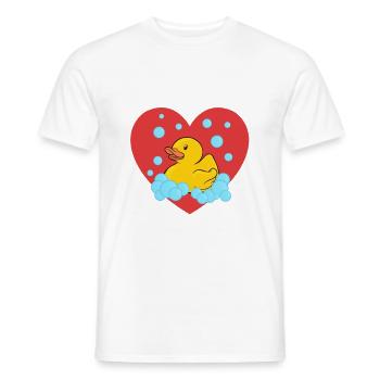 Rubber duck rubber duck - Men's T-Shirt - white - Front - AI Model Male 178 dark (178cm)
