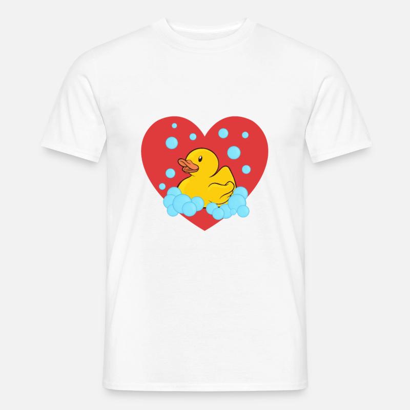 Badeente Gummiente - Männer T-Shirt - Weiß