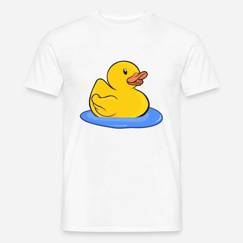 Badeente Gummiente - Männer T-Shirt - Weiß