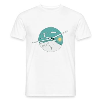 Segelflugzeug Gleitflugzeug Segelfliegen - Männer T-Shirt - Weiß - Vorne - AI Model Male 178 dark (178cm)